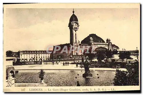 Ansichtskarte AK Limoges La Gare (Roger Gonthier arch S A D G)