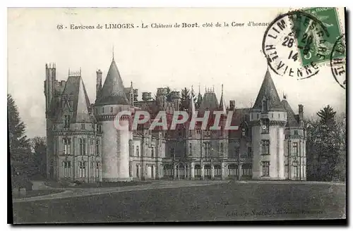 Cartes postales Environs de Limoges Le Chateau de Bort Cote de la cour d'honneur