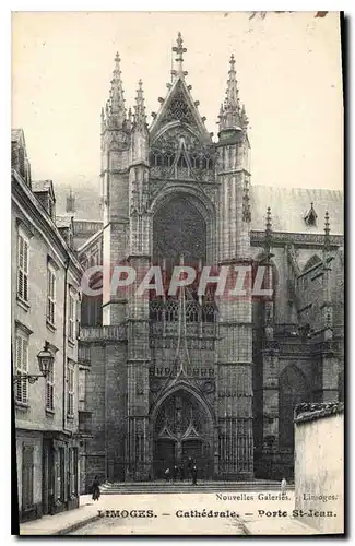 Ansichtskarte AK Limoges La Cathedrale Porte St Jean