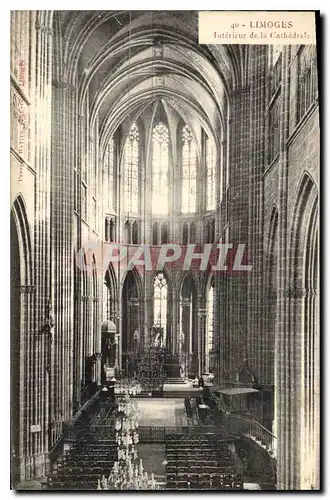 Cartes postales Limoges Interieur de La Cathedrale