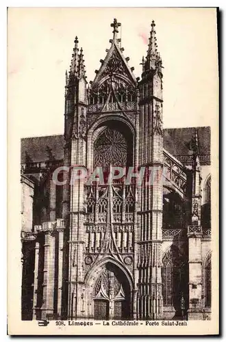 Ansichtskarte AK Limoges la Cathedrale Porte Saint Jean