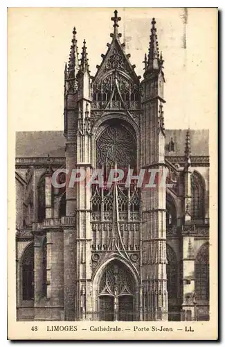 Ansichtskarte AK Limoges Cathedrale Porte St Jean