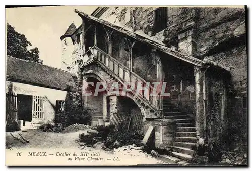 Cartes postales Meaux Escalier du XIIe siecle au Vieux Chapitre