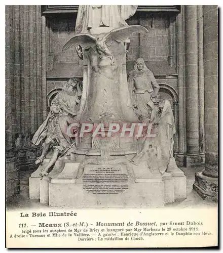 Ansichtskarte AK Meaux La Brie illustree Monument de Bossuet par Ernest Dubois