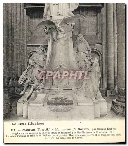 Cartes postales Meaux La Brie illustree Monument de Bossuet par Ernest Dubois