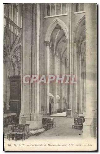 Ansichtskarte AK Meaux Cahtedrale de Meaux Bas Cote XIVe s