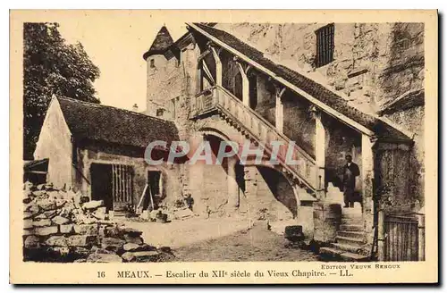 Cartes postales Meaux Escalier du XIIe s du Vieux Chapitre