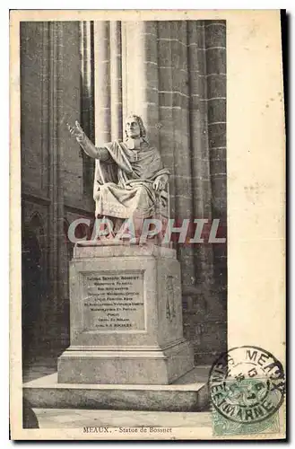 Ansichtskarte AK Meaux Statue de Bossuet