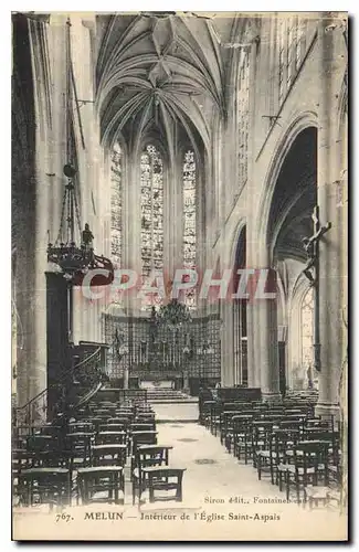 Ansichtskarte AK Meaux Interieur de l'Eglise Saint Aspais