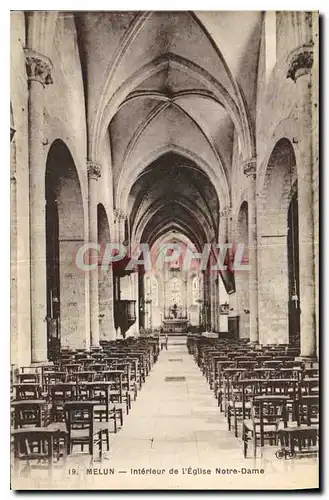 Cartes postales Melun Interieur de l'Eglise Notre Dame