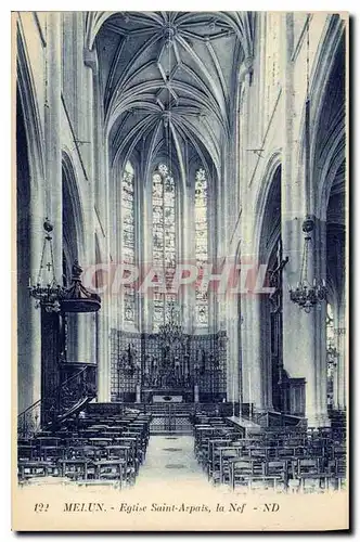 Cartes postales Melun Eglise Saint Aspais la Nef