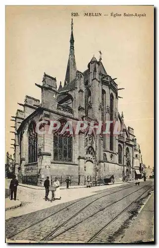 Cartes postales Melun Eglise Saint Aspait