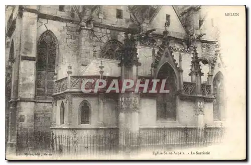 Ansichtskarte AK Melun Eglise Saint Aspais la Sacrifice