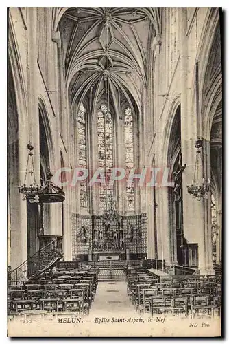 Ansichtskarte AK Melun Eglise Saint Aspais La Jef