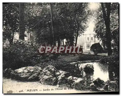 Cartes postales Melun Jardin de l'Hotel de Ville