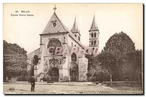 Ansichtskarte AK Melun Eglise Notre Dame