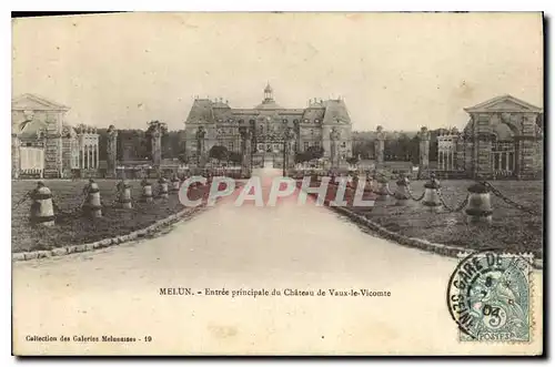 Ansichtskarte AK Melun Entree principale du Chateau de Vaux le Vicomte