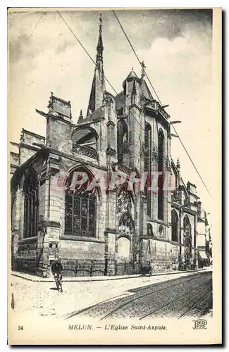 Cartes postales Melun Eglise Saint Aspais