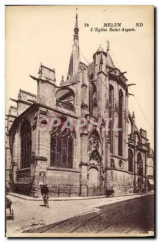 Cartes postales Melun L'Eglise Saint Aspais