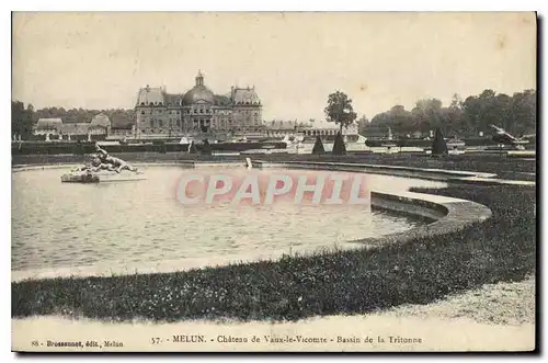 Ansichtskarte AK Melun Chateau de Vaux Vicomte Bassin de la Tritonne