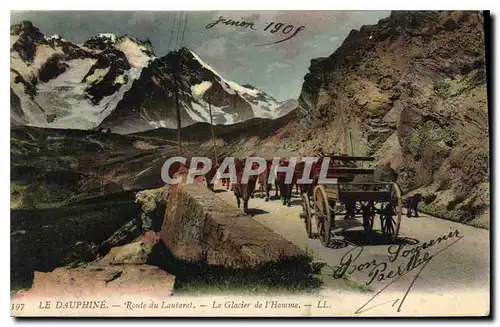 Ansichtskarte AK Dauphine Route du Lautaret Le Glacier de l'Homme