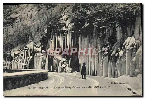 Cartes postales Dauphine Route du Bourg d'Oisans au Lautaret (2075 m)