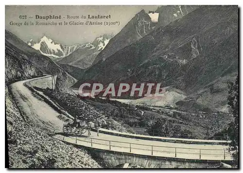 Cartes postales Le Dauphine Route du Lautaret Gorge de la Romanche et le Glacier d'Arsine (2500 m)