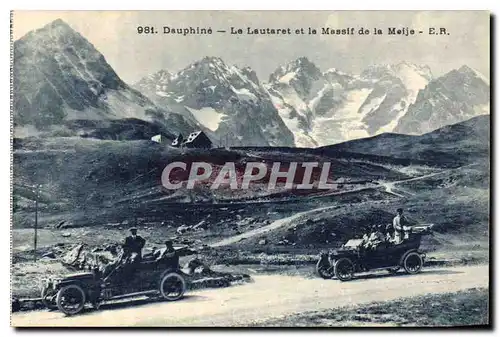 Ansichtskarte AK Le Dauphine Le Lautaret et le Massif de la Meije Automobile