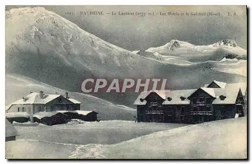 Ansichtskarte AK Le Dauphine Le Lautaret (2075 m) les Hotels et le Galibier (Hiver)