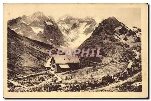 Cartes postales Le Lautaret le Jardin Alpin (2120 m) et la Meije (3987 m)