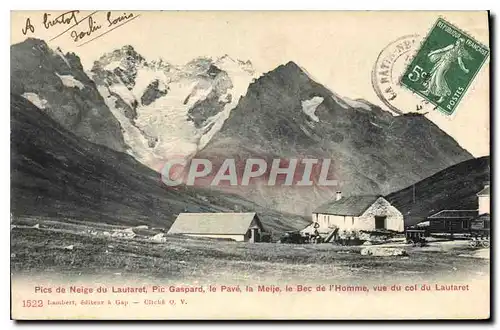 Ansichtskarte AK Pics de Niege du Lautaret Pic Gaspard le Pave le Maije Le Bec de l'Homme vue du col du Lautaret