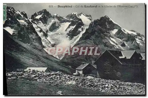 Cartes postales Dauphine Col du Lautaret  et le Glacier de l'Homme (3457 m)