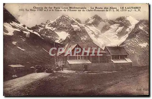 Ansichtskarte AK Chemin de Fer de Paris Lyon Mediterranee la Route des Alpes Le Lautaret La Meije (3987 m) et le