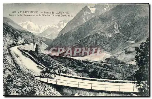 Cartes postales Dauphine Route du Lautaret Gorges de la Romanche et le Glacier d'Arsine (2500 m)