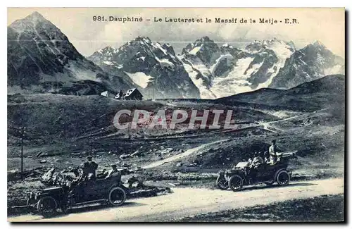 Ansichtskarte AK Dauphine le Lautaret et le Massif de la Meije Automobiles