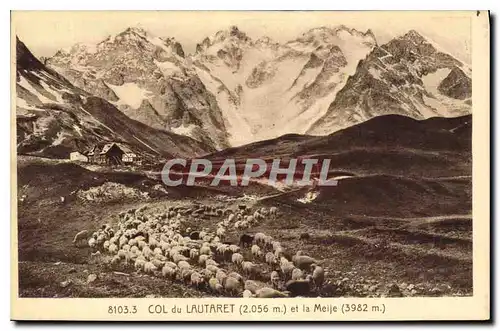 Cartes postales Col du Lautaret (2056 m) et la Meije (3982 m) Moutons