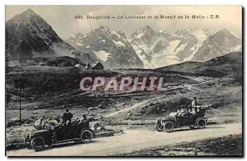 Ansichtskarte AK Dauphine le Lautaret et le Massif de la Meije Automobiles