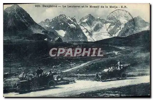 Ansichtskarte AK Dauphine le Lautaret et le Massif de la Meije Automobiles