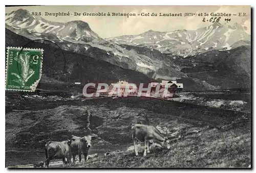 Ansichtskarte AK Dauphine de Grenoble a Briancon Col du Lautaret (2075 m) et le Galibier Vaches