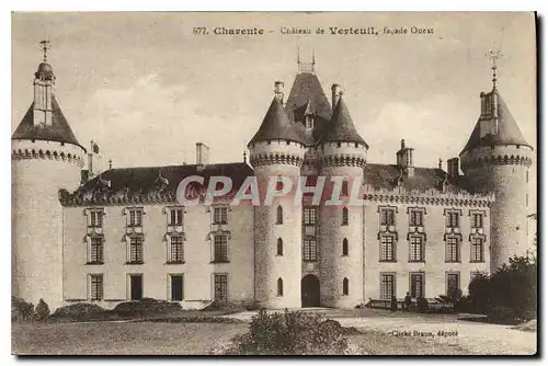 Cartes postales Charente Chateau de Verteuil facade Ouest