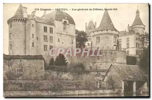 Cartes postales Charente Verteuil Vue generale du Chateau Facade Est
