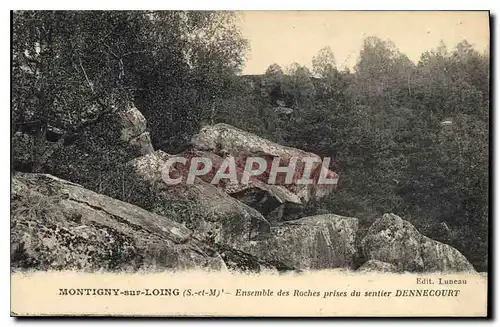 Cartes postales Montigny sur Loing (S et M) Ensemble des Roches prises du sentier Denecourt