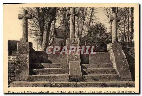 Cartes postales Plougrescant (Cotes du Nord) L'Entree du Cimetiere les trois Croix de Saint Gonery