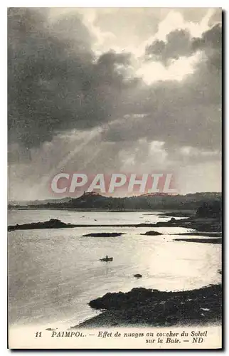 Ansichtskarte AK Paimpol Effet de nuages au corcher du Soleil sur la Baie