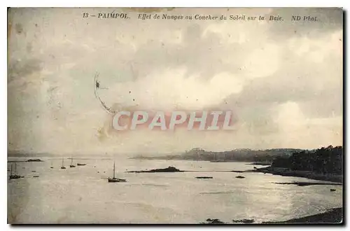 Cartes postales Paimpol Effet de Nuages au coucher du Soleil sur la Baie