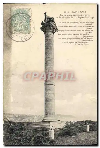 Cartes postales Saint Cast (C du N) La Colonne Comemorative