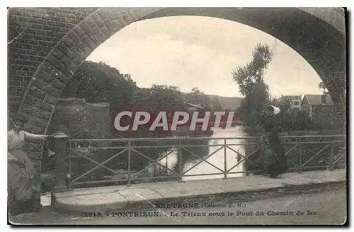 Ansichtskarte AK Bretagne Pontrieux le Trieux sous le Pont du Chemin de Fer