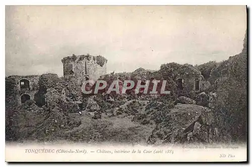 Cartes postales Tonquedec (C du N) Chateau interieur de la cour (aout 1885 m)