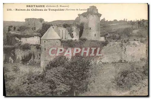 Ansichtskarte AK Bretagne Ruines du Chateau de Tonquedec (Env de Lannion)