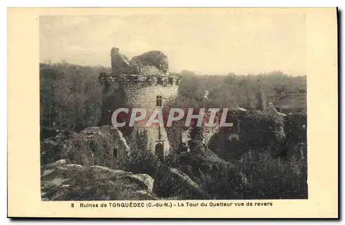 Ansichtskarte AK Ruines de Tonquedec (C du N) La Tour du Guetteur vue de revesrs